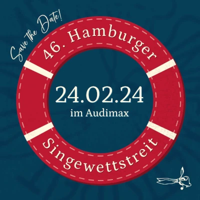 Logo mit Rettungsring Hamburger Singewettstreit 2024